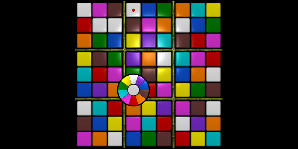Color Sudoku board almost completed